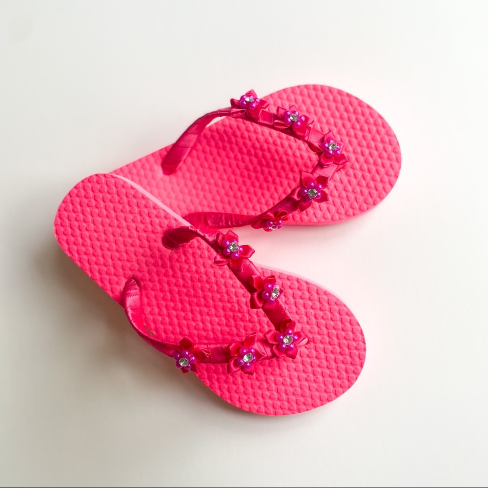 Girls Embellished Flip Flops